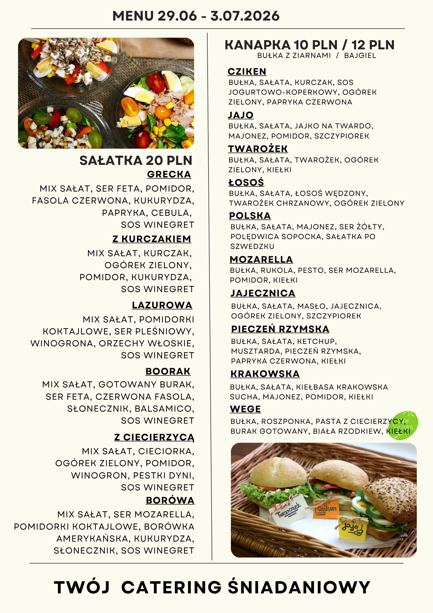 Menu Pan Lancz No 25 29.06 - 3.07.2026